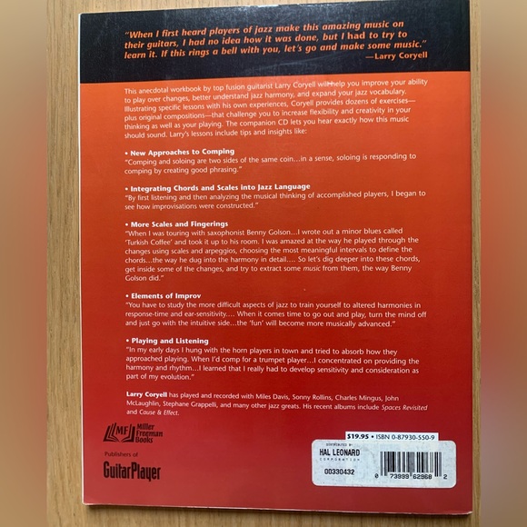 Autographed Jazz Guitar book by Larry Coryell - Picture 7 of 7